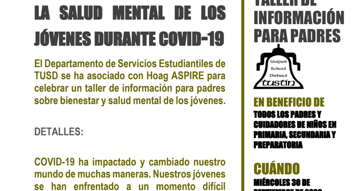 SPA 9-30 Flyer - Teen Mental Health & COVID (3) - SPA.pdf