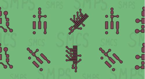A layer of PCB routing pattern.