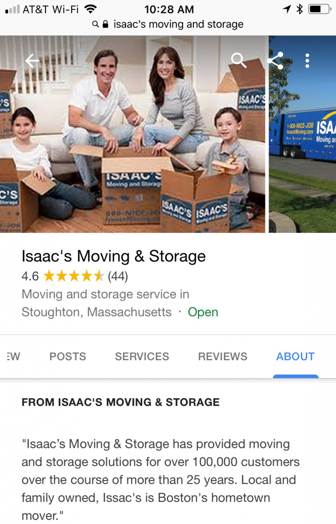 Déménagement et stockage d'Isaac