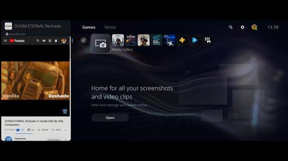 open multiple screens using the Picture in Picture Mode in ps5 