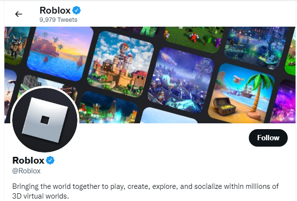 Roblox’s Official Twitter Account