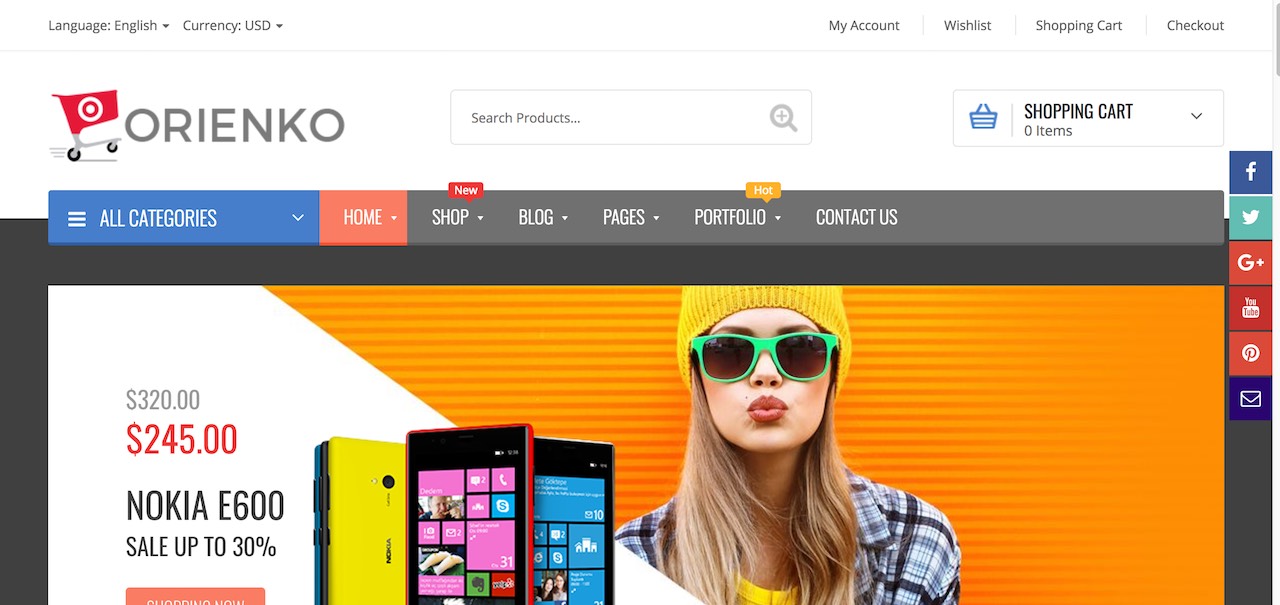 Orienko - Tema digital receptivo de Orienko WooCommerce-min