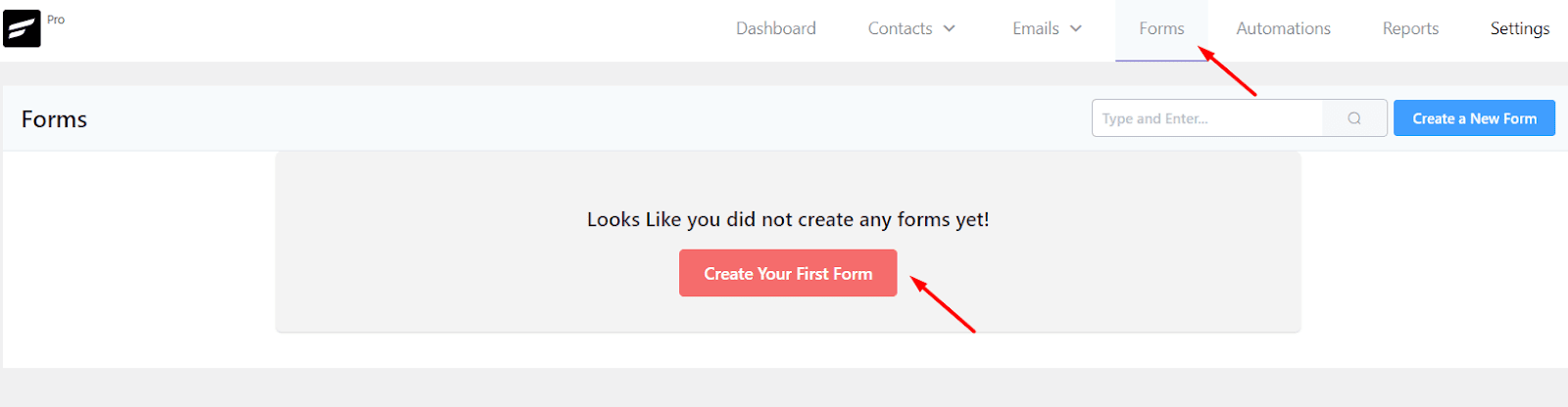 Go to Fluent Forms and create your first form