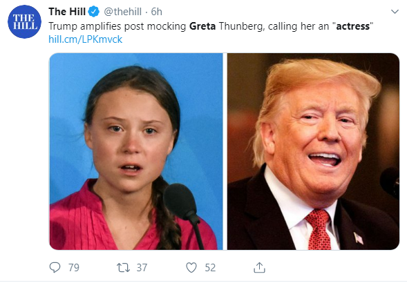 Argument between Greta Thunberg and Donald Trump