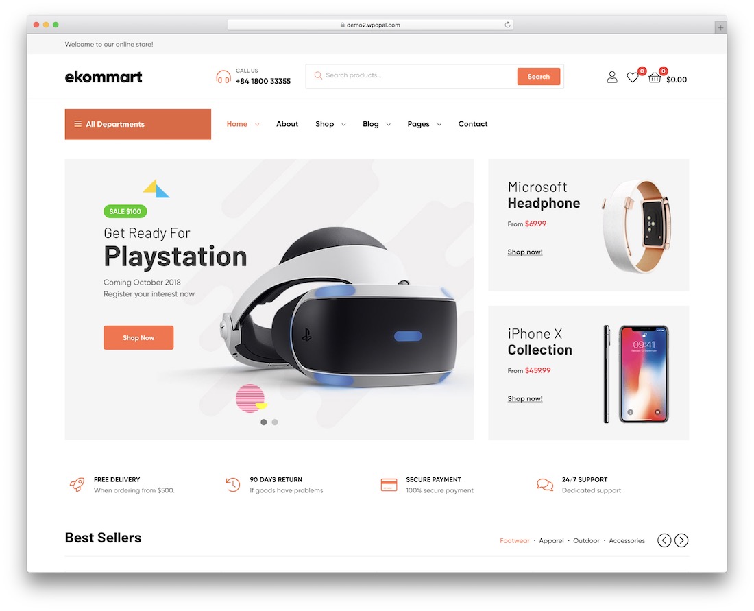 tema de woocommerce de tecnología ekommart