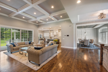 open floor plan in living room and kitchen luxury interior design ideas 2024 custom built