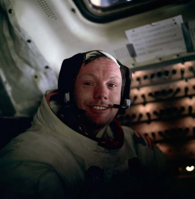 12 - Neil Armstrong right after he walked on the moon