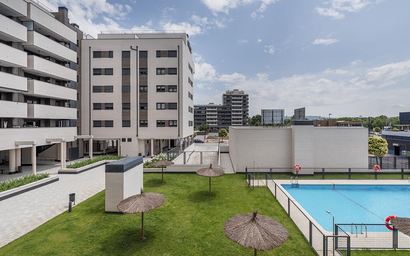 Swimming pool available as an amenity in apartments