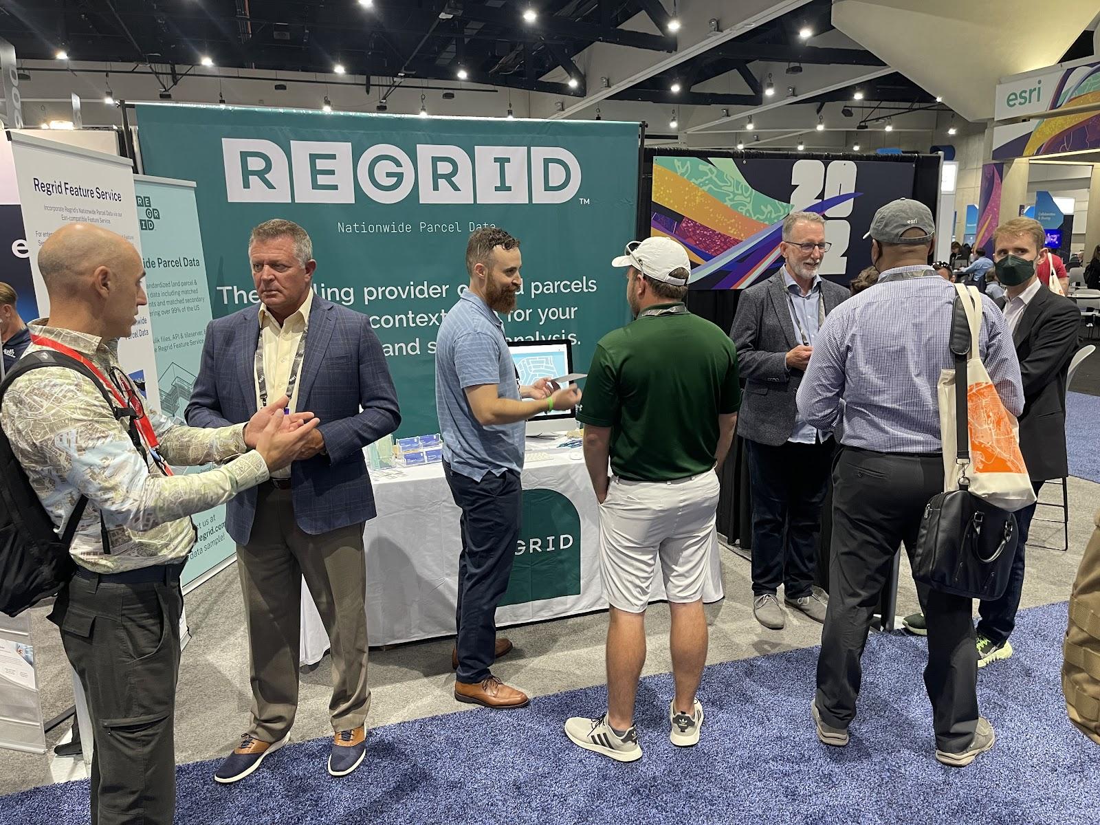 A busy Regrid booth at the esri UC