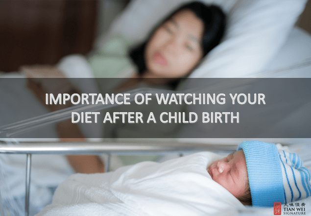 The importance of watching your diet after a child birth