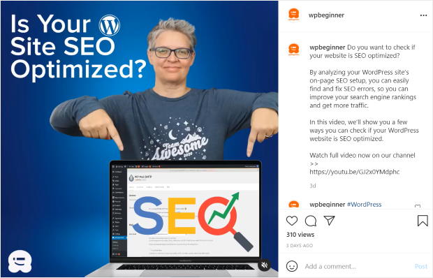 cross promote to instagram