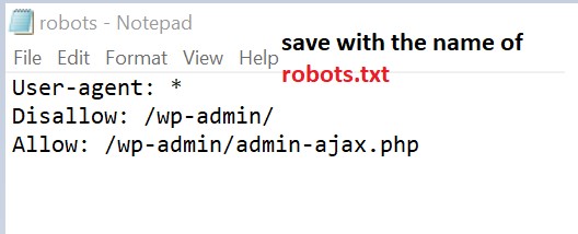 How Create robots.txt file using notepad.