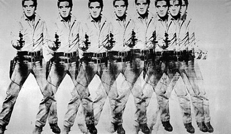 Andy Warhol Eight Elvises - 1963 art print on canvas