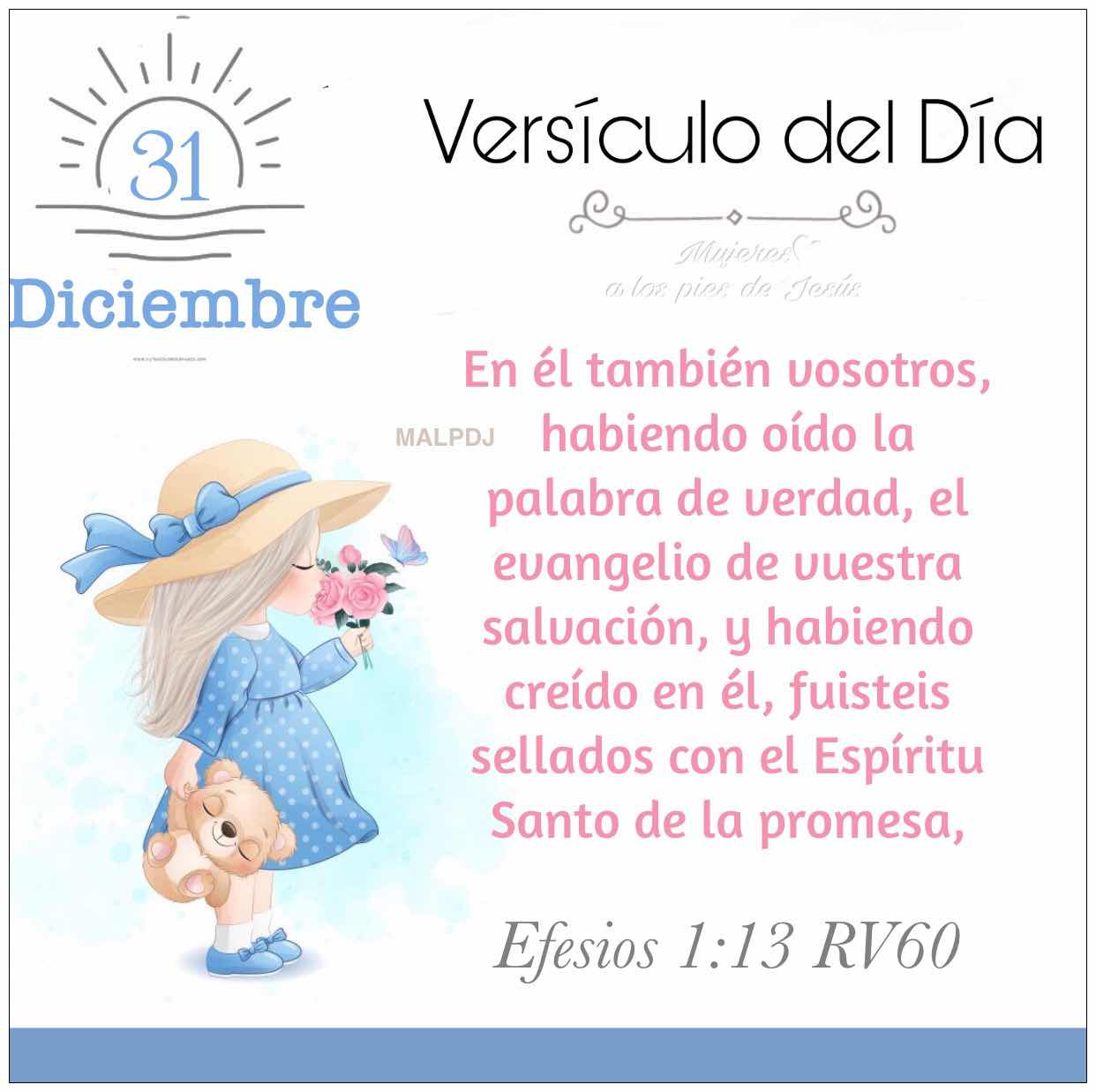 Versiculo Del Dia Diciembre 31 Efesios 1 13