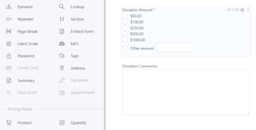 Edit your donation form labels and text