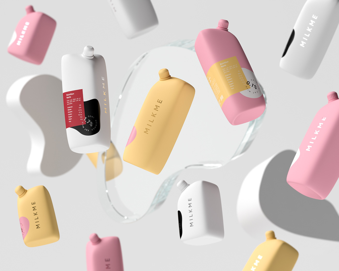 branding  color colour design dimension milk minimal Packaging product