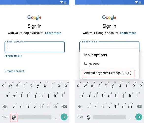 Bypass Google account verification by Google keyboard