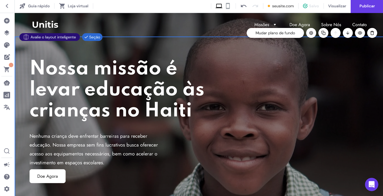 criador de sites da hostinger