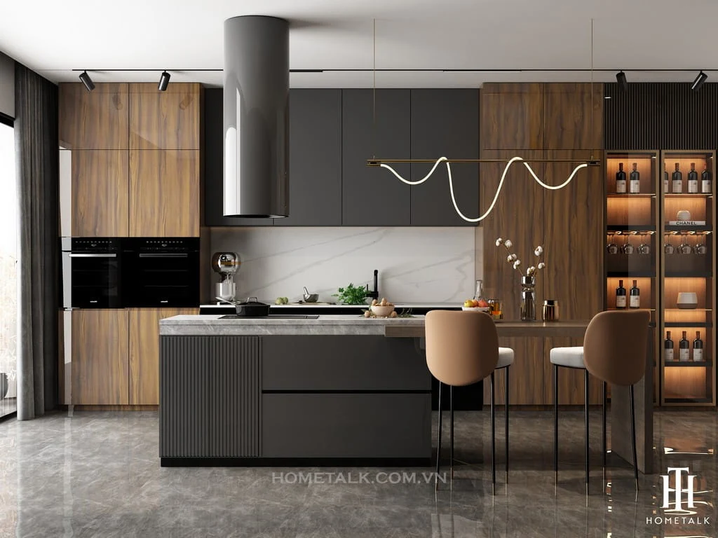 Thiết kế phòng bếp biệt thự
