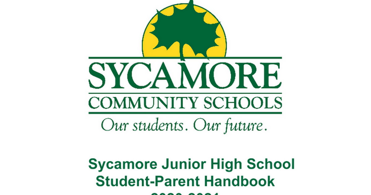 2020-2021 Sycamore Junior High Student-Parent Handbook