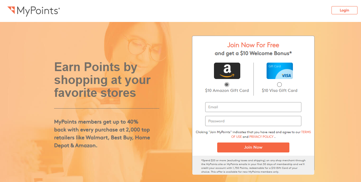 Earn points by shopping at your favorite stores