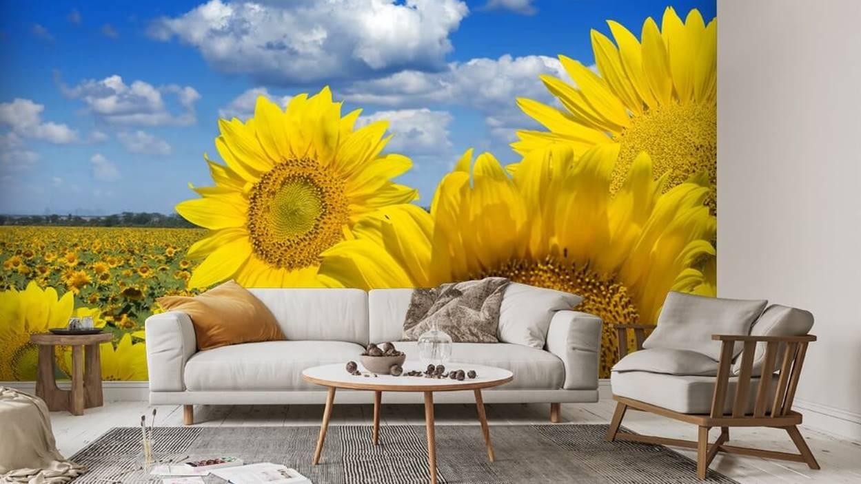 Gambar di Dinding Bunga Matahari