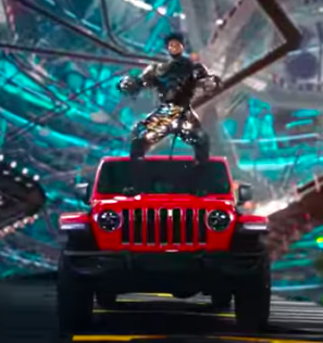 Lil Nas X Holiday Jeep, Gladiator Rubicon Red Pickup