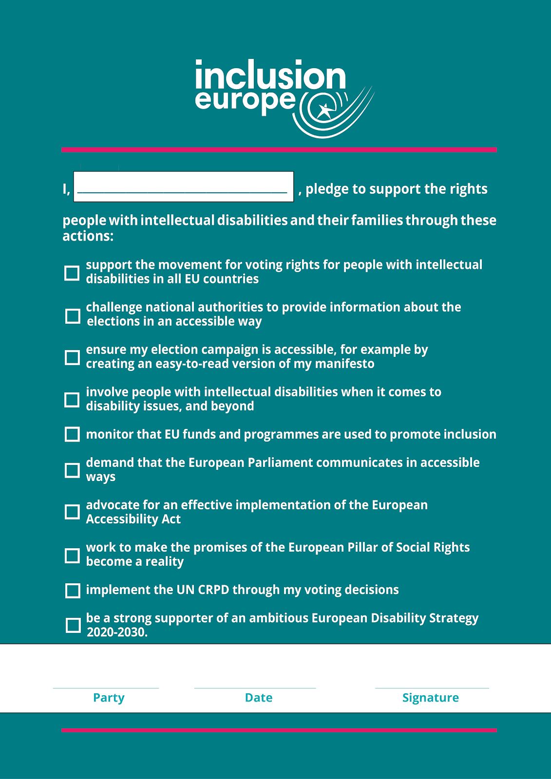 Καμπάνια ευαισθητοποίησης του Inclusion Europe για το δικαίωμα ψήφου των ατόμων με αναπηρία (Ευρωεκλογές 2019)