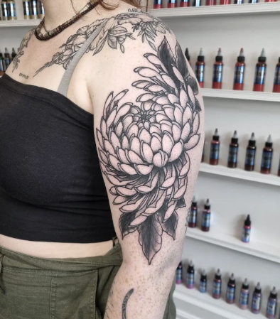 Beautiful Chrysanthemum Tattoo