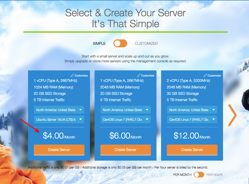 kamatera express pricing plans