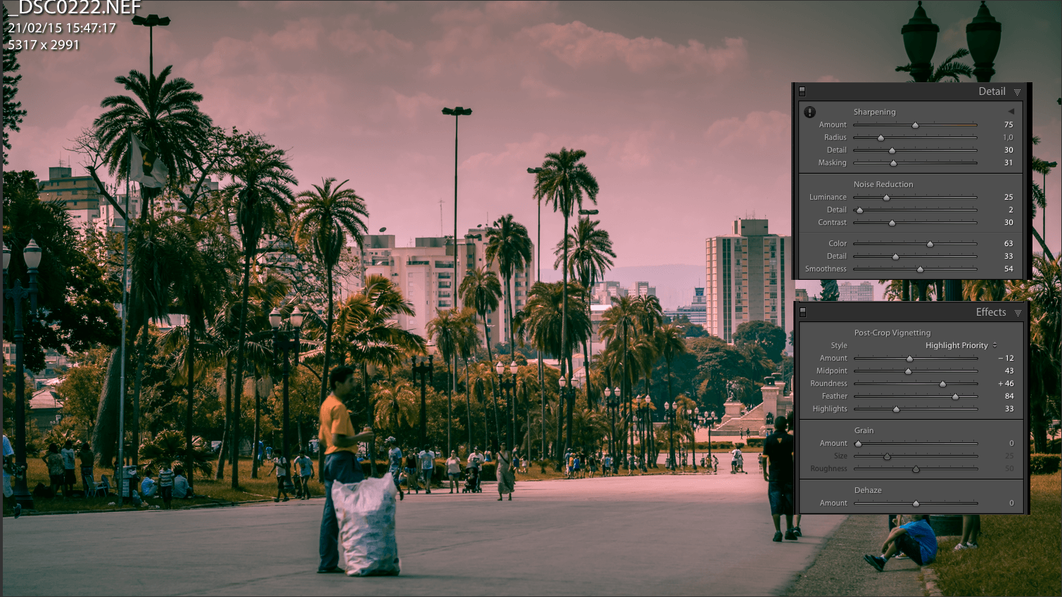 Lightroom cores e presets