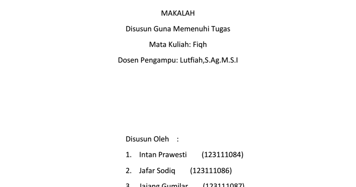 Makalah Qurban Dan Aqiqah Pdf Contoh Makalah