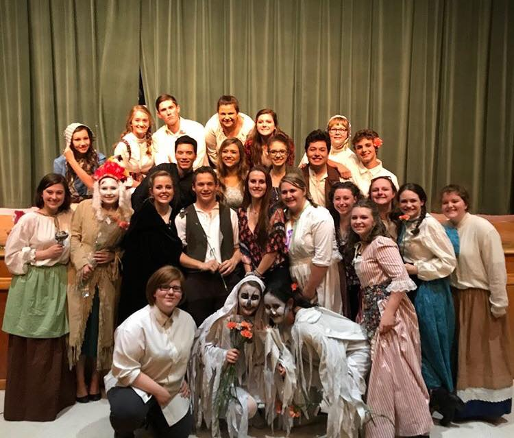 picture of the drama club after a play