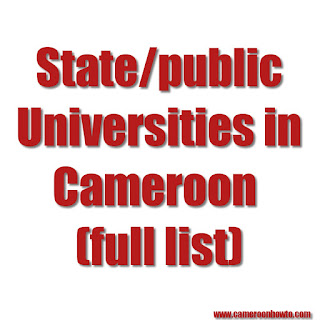 State/public Universities in Cameroon ( full list)