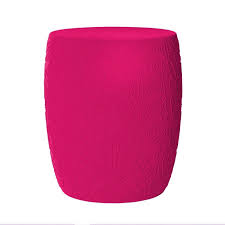Mexico Pink Velvet Skull Stool / Side Table | Collectioni