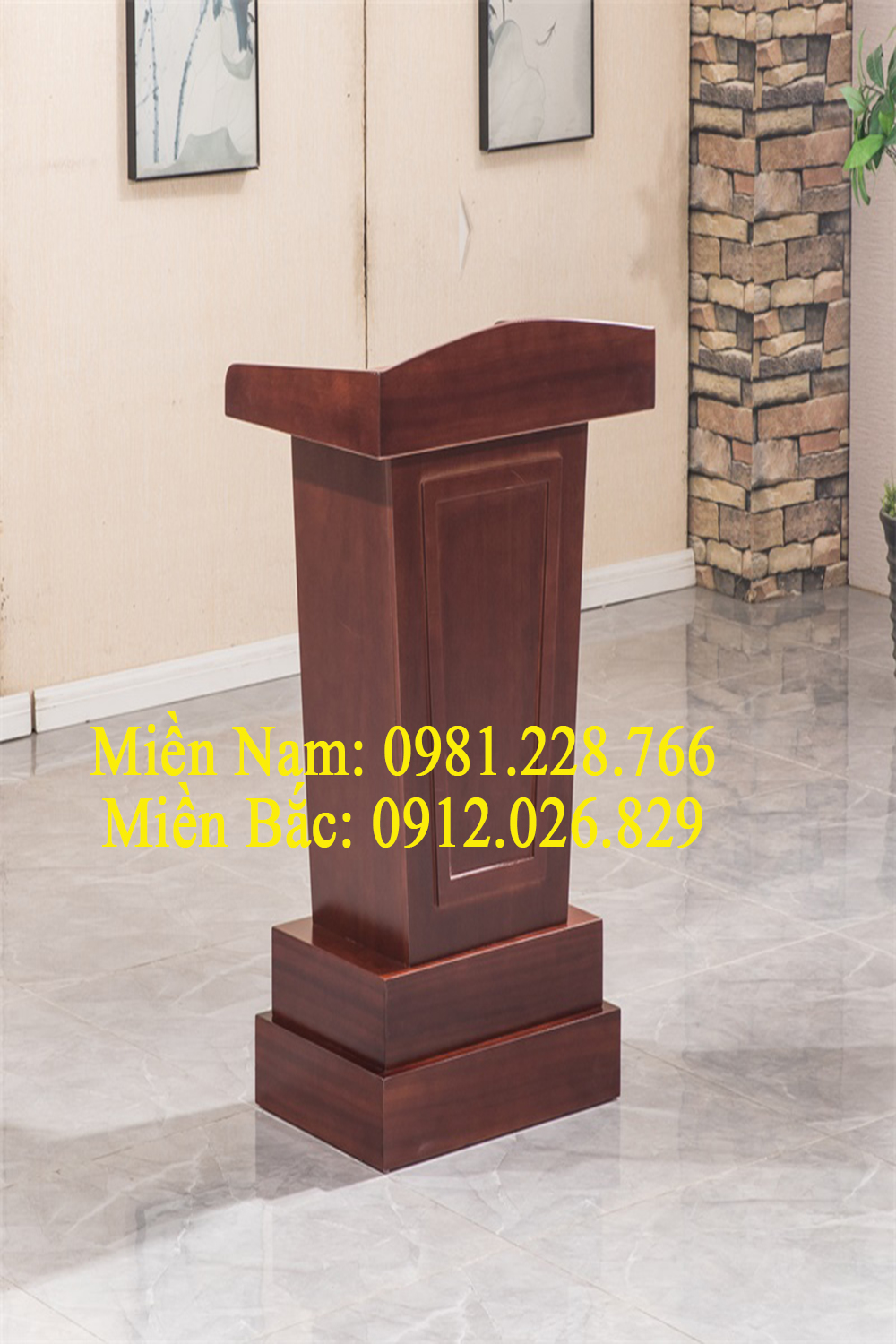Mẫu bục phát biểu gỗ công nghiệp giá rẻ