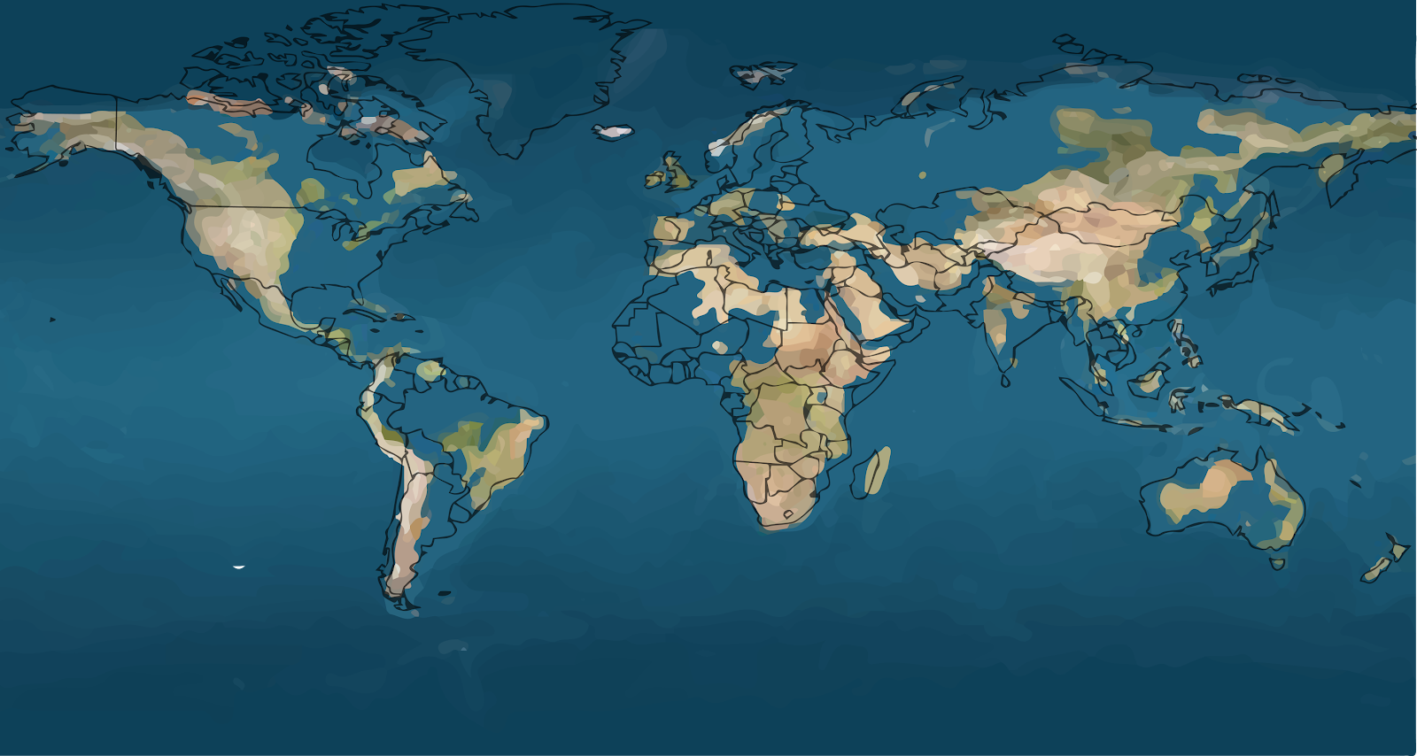 World s oceans. Земля после таяния ледников карта.