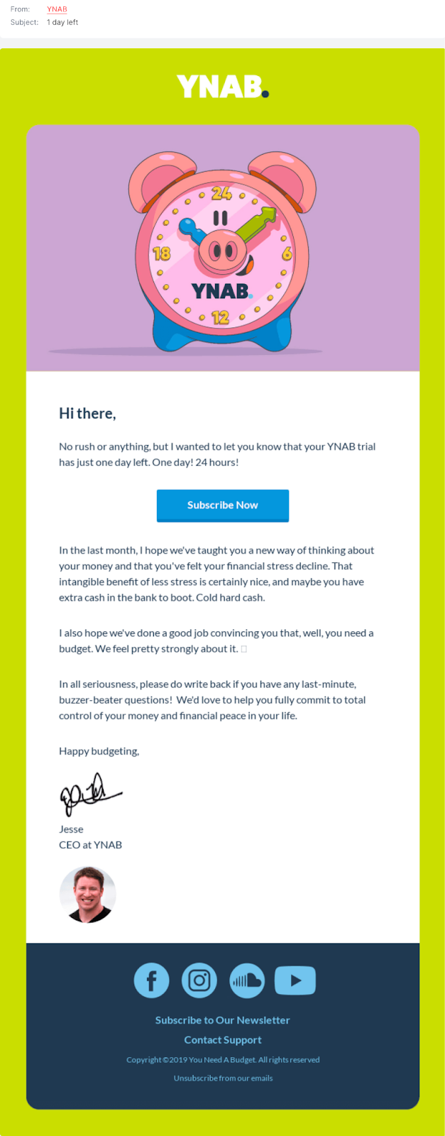 email ux writing