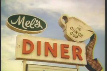 the iconic Mel's Diner sign from the television show ALice