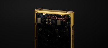 Cutaway of WM1ZM2 Walkman showing internal components, including thick KIMBER KABLE®