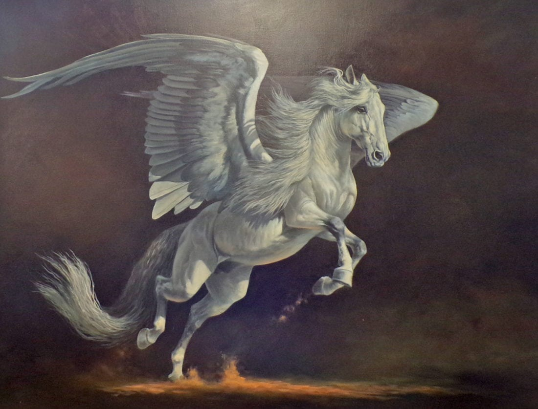 Кто является отцом пегаса. Мифический крылатый конь Пегас. Пегас древнегреческая мифология. Пегас, мифический конь Мифические лошади. Пегас древняя Греция.