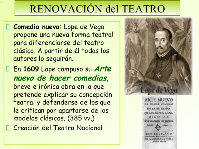 Resultado de imagen para aportes de lope de vega al teatro