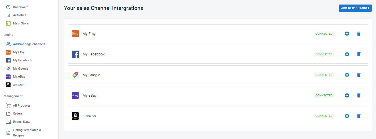 Integrate with muptiple channel