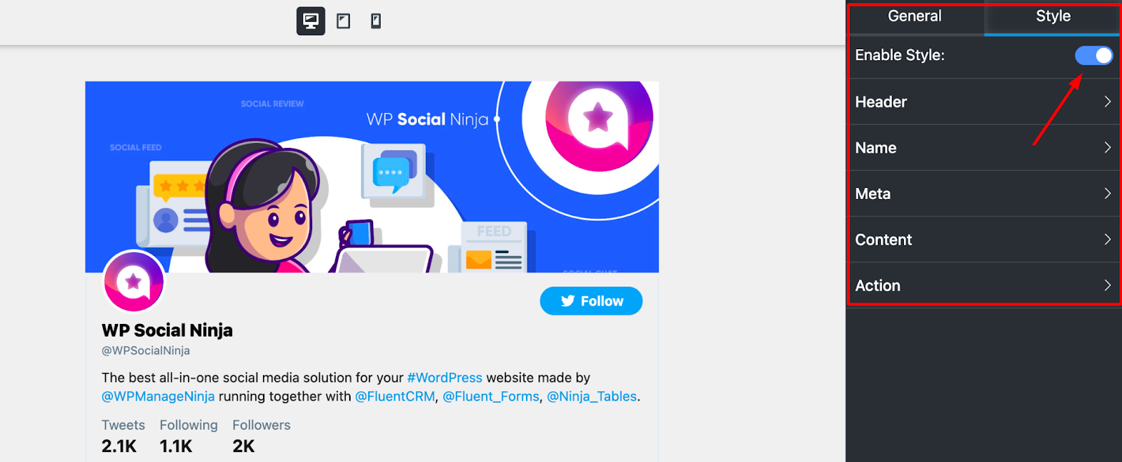 WP Social Ninja 3.7.0 | Style