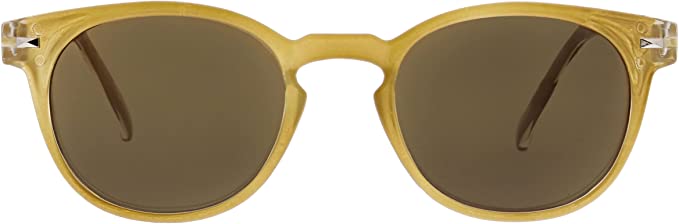 Peepers by PeeperSpecs Boho Round Sunglasses, Amber-Polarized, No Correction, 47 + 0