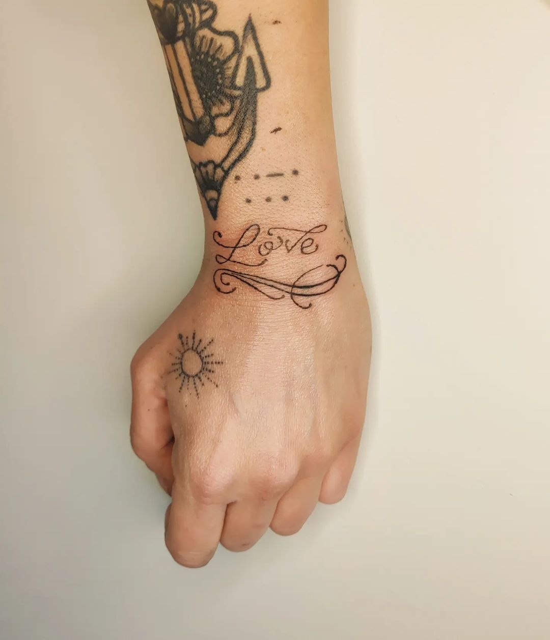 Creative Love Wrist Tattoos For Men
