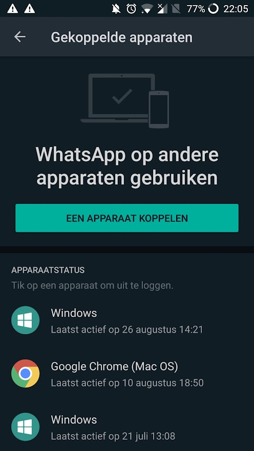 WhatsApp op laptop 2