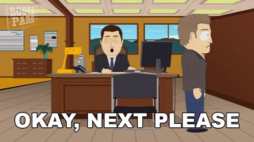Okay Next Please South Park GIF - Okay Next Please South Park S13e3 GIFs