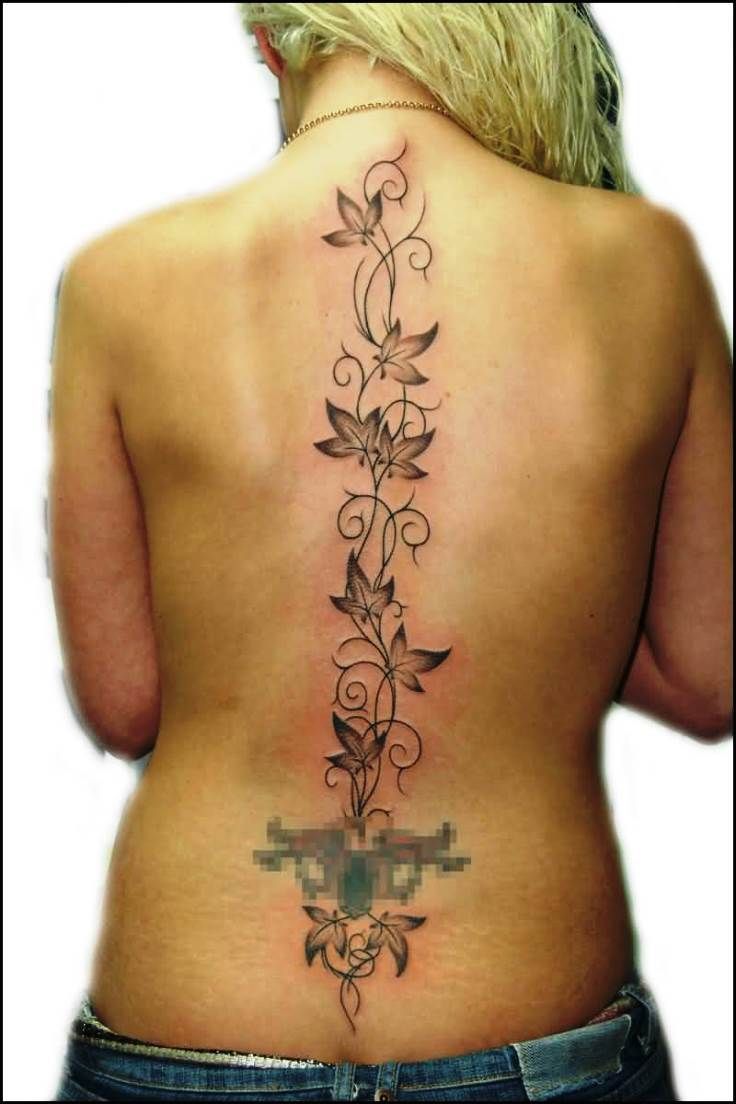 ลายสักไม้เลื้อยหลัง 06