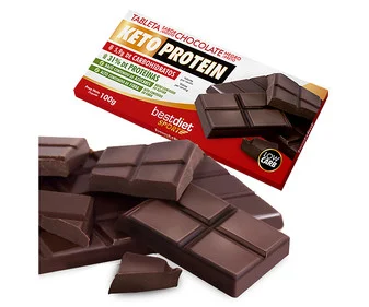 Tableta de chocolate negro con extra de proteínas ketoprotein 100 g
